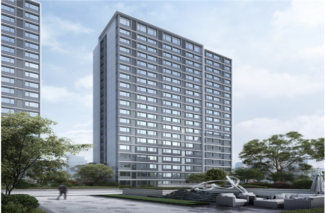 杭州市首座近零能耗住宅建筑临安龙8国际宸锦学府主体结顶